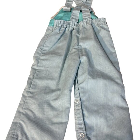 Vintage Krazy Kritters Infant Overalls 18M Blue & Turquoise Cotton Romper With P - Picture 5 of 6